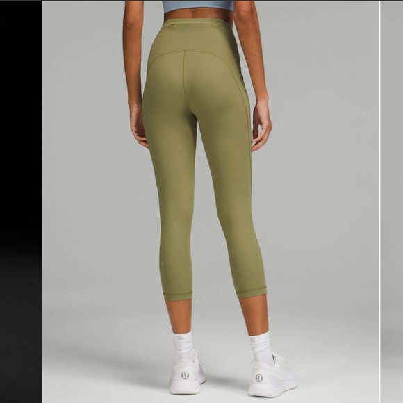 Lululemon Swift Speed High-Rise Crop 21" Bronze Green size 6 style W6CBKS - Picture 2 of 14